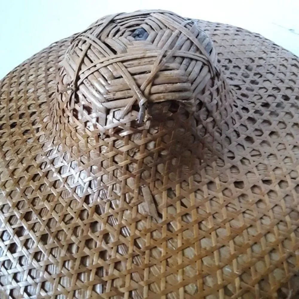 Wicker Rattan Vintage Hat Hanging Decor